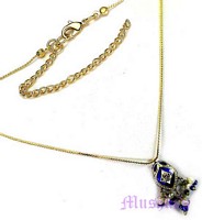Lac pendant with metal chain necklace - click here for large view